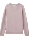 Pringle Of Scotland Wool V-neck Sweater In Pink