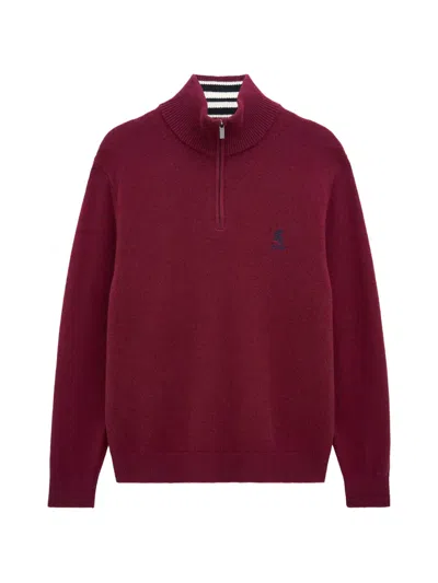Pringle Of Scotland Zip Polo Shirt In Red