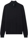Pringle Of Scotland Zip-up Cashmere Jumper In Black