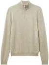 Pringle Of Scotland Zip-up Cashmere Jumper In Neutrals