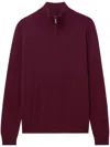 Pringle Of Scotland Zip-up Cashmere Jumper In Red