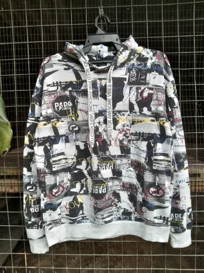 Pre-owned Print All Over Me Junglestorm All Over Print Hoodie In Multicolor