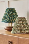 Printed Goods Ruched Empire Lamp Shade In Sand