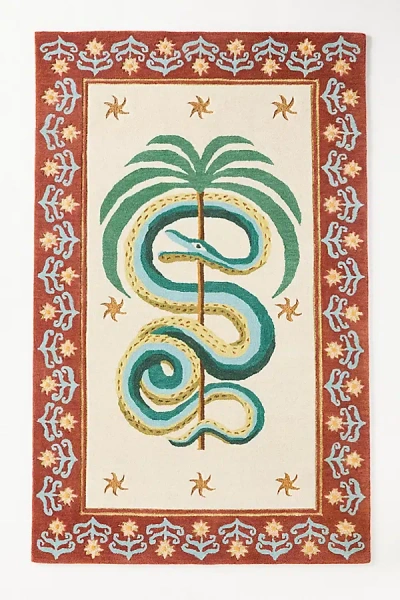 Printed Goods Snake Hand-tufted Wool Rug