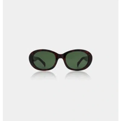 Printer And Tailor A.kjaerbede, Anma Demi Tortoise Sunglasses In Black