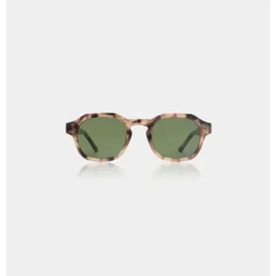 Printer And Tailor A.kjaerbede, Zan Coquina Sunglasses In Green