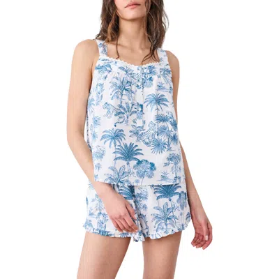 Printfresh Back To Bed Short Pajamas In Blue