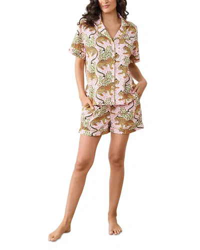 Printfresh Bagheera Blush Shorts Pajama Set In Pink