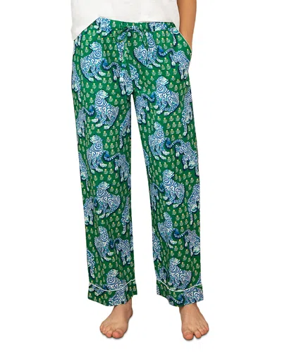 Printfresh Bagheera Cotton Pajama Pants In Green