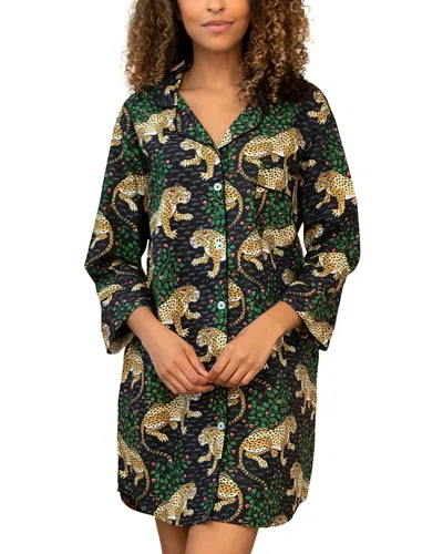 Printfresh Bagheera Cotton Sleepshirt In Multi