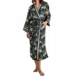 Printfresh Bagheera Eco Satin Robe In Black In Multi