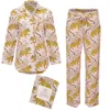 Printfresh Bagheera Long Sleep Set Blush In Green