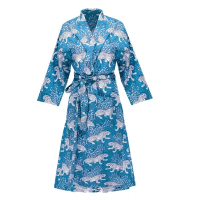 Printfresh Bagheera Robe Indigo In Blue
