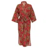 Printfresh Bagheera Robe Scarlet In Red