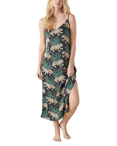 Printfresh Bagheera Satin Chic To Sleep Nightgown In Multi