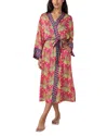 Printfresh Bagheera Satin Robe In Pink