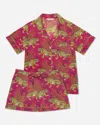 Printfresh Bagheera Short Sleep Set Hot Pink In Multi
