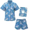 Printfresh Bagheera Short Sleep Set Indigo In Blue