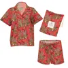 Printfresh Bagheera Short Sleep Set Scarlet In Red