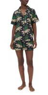 Printfresh Bagheera Shorts Pj Set Ink In Black