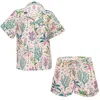 Printfresh Camel's Courtyard Short Sleep Set Rose In Multi
