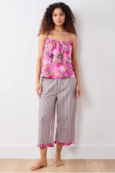 Printfresh Cami & Ruffle Crop Pants Set In Multi