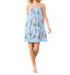 Printfresh Cami Square Neck Nightgown In Champagne Tower Soft Blue In Blue