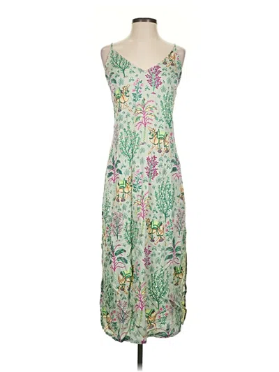 Pre-owned Printfresh Casual Dress In Green