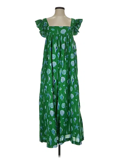Pre-owned Printfresh Casual Dress In Green