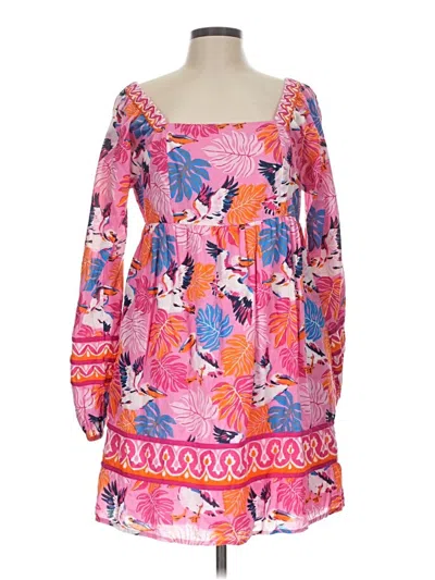 Pre-owned Printfresh Casual Dress In Pink