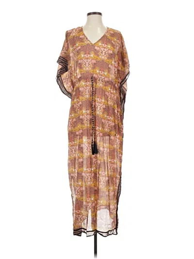 Pre-owned Printfresh Casual Dress In Tan
