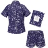 Printfresh Celestial Skies Short Sleep Set Navy In Blue
