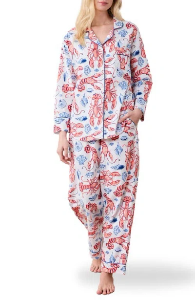 Printfresh Cotton Poplin Pajamas In Multi
