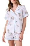 Printfresh Cotton Poplin Short Pajamas In White