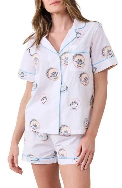 Printfresh Cotton Poplin Short Pajamas In White