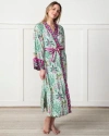 Printfresh Eco Satin Robe In Green