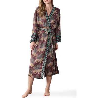 Printfresh Eco Satin Robe In Multi