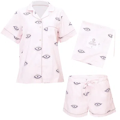 Printfresh Eyes Of The World Short Sleep Set Blush