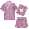 Printfresh Flamenco Short Sleep Set Fuchsia In Pink