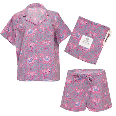 Printfresh Flamenco Short Sleep Set Fuchsia In Pink