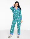 Printfresh Flannel Long Sleep Set - Bundled Up - Lush Green/blue Majesty - Xl Talbots In Green