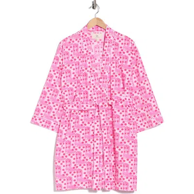 Printfresh Getting Ready Robe In Party Pink