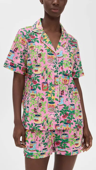 Printfresh Kitchen Garden Pajama Shorts In Rose In Multi