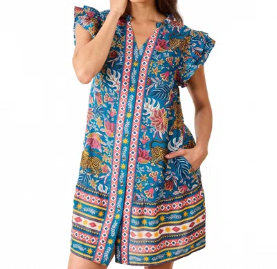 Printfresh La Grange Tibetan Tigress Dress In Blue Ridge In Multi