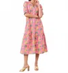 Printfresh Leopard Mirage Brunch Dress In Pink Palace In Pink