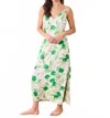 Printfresh Lime Zest Satin Chic To Sleep Nightie In Pink Salt In Green
