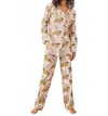 Printfresh Long Pajama Set In Bagheera Blush In Brown