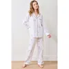 Printfresh Long Pj Set In White