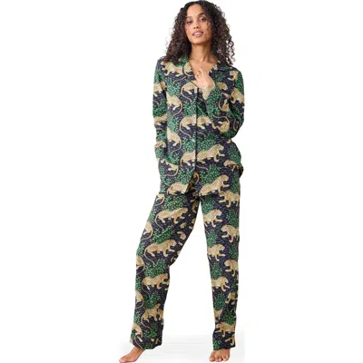 Printfresh Long Pj Set In Green