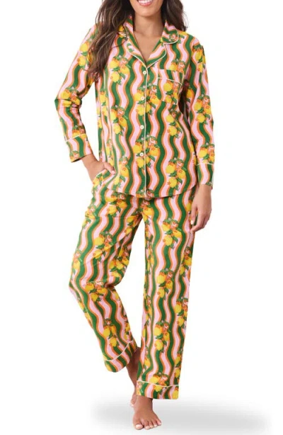 Printfresh Long Sleeve Organic Cotton Pajamas Set In Multi